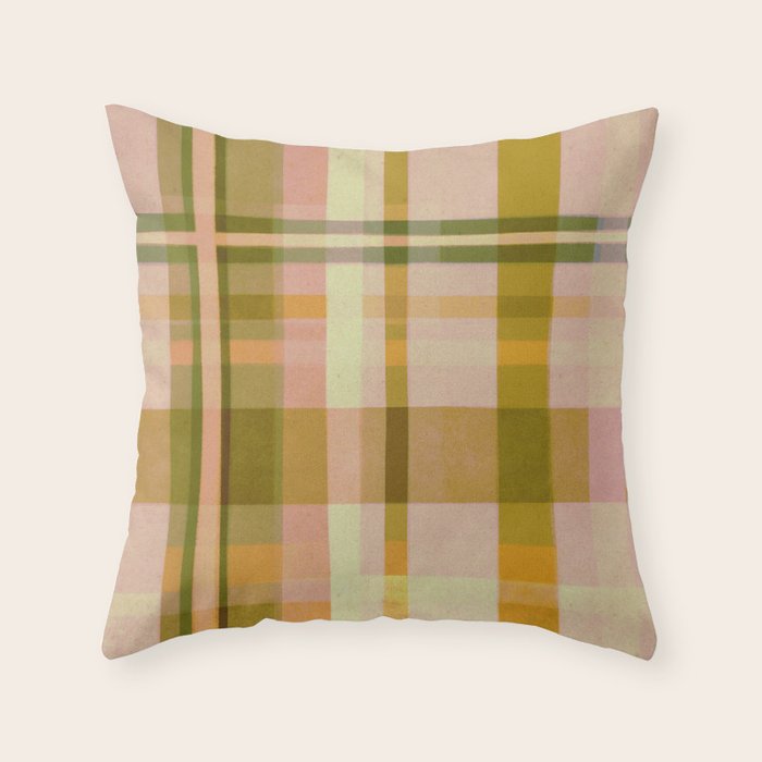 Colorful Plaid #1 Throw Pillow Gallery Image 1