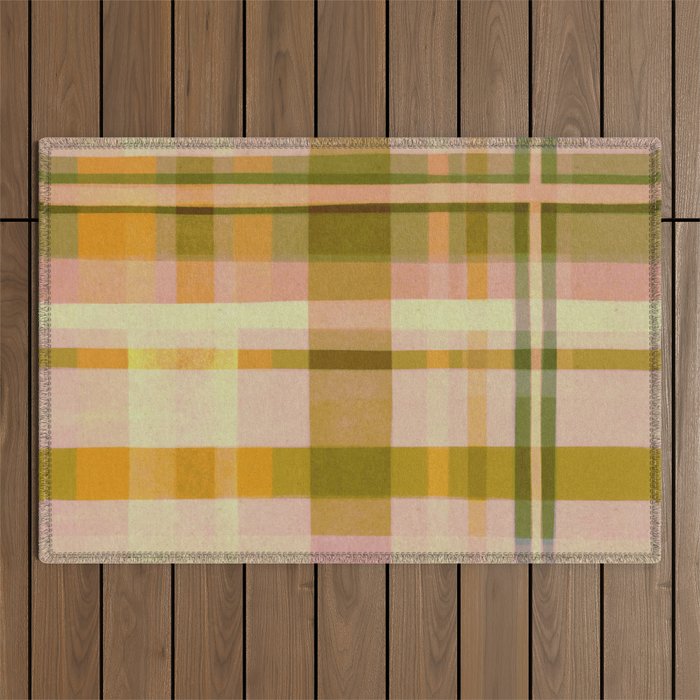 Colorful Plaid #1 Outdoor Rug Gallery Image 1