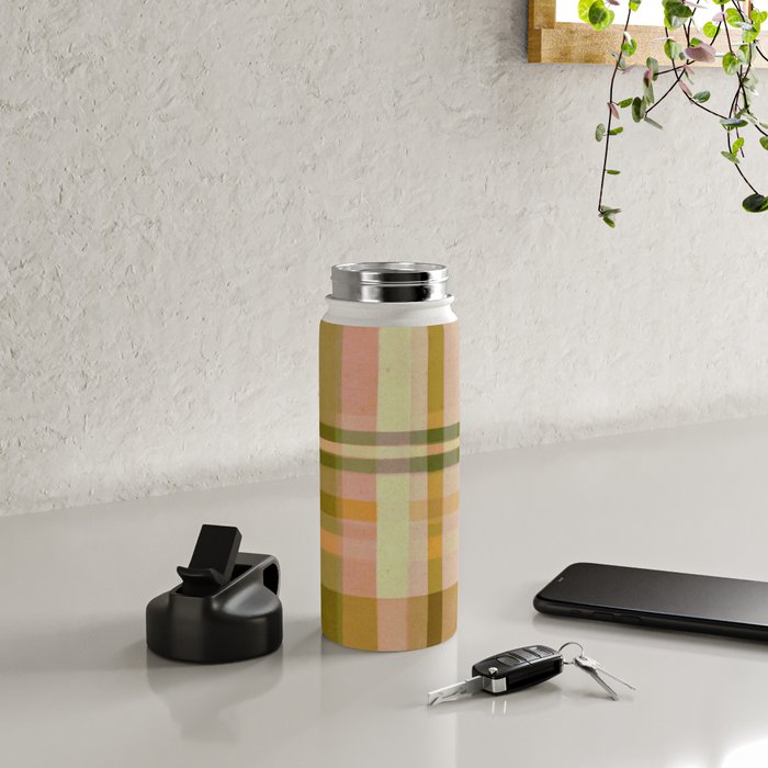 Colorful Plaid #1 Water Bottle Gallery Image 4