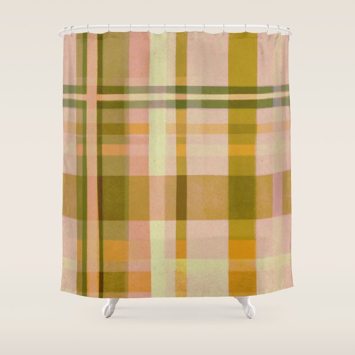 Colorful Plaid #1 Shower Curtain Gallery Image 1