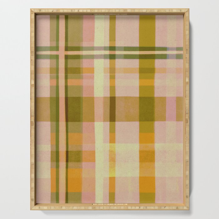 Colorful Plaid #1 Serving Tray Gallery Image 1
