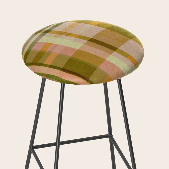 Colorful Plaid #1 Stool Gallery Image 2