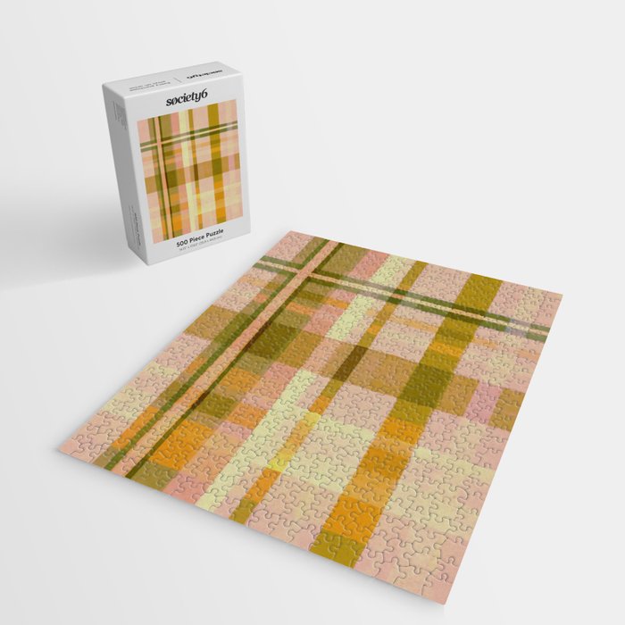 Colorful Plaid #1 Jigsaw Puzzle Gallery Image 2