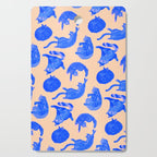 Sleepy Cozy Kitty Cats in Blue & Pink Cutting Board Gallery Image 1