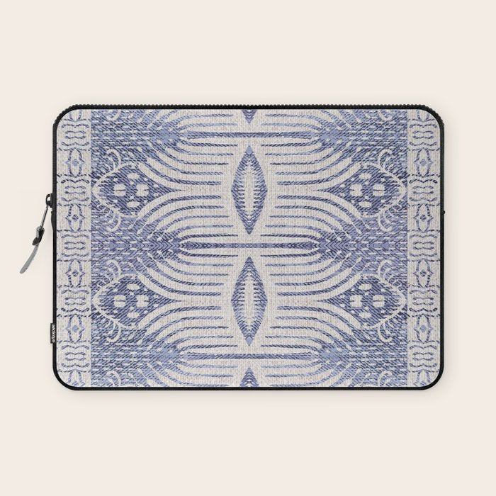 FRENCH LINEN TRIBAL IKAT Laptop Sleeve Gallery Image 1