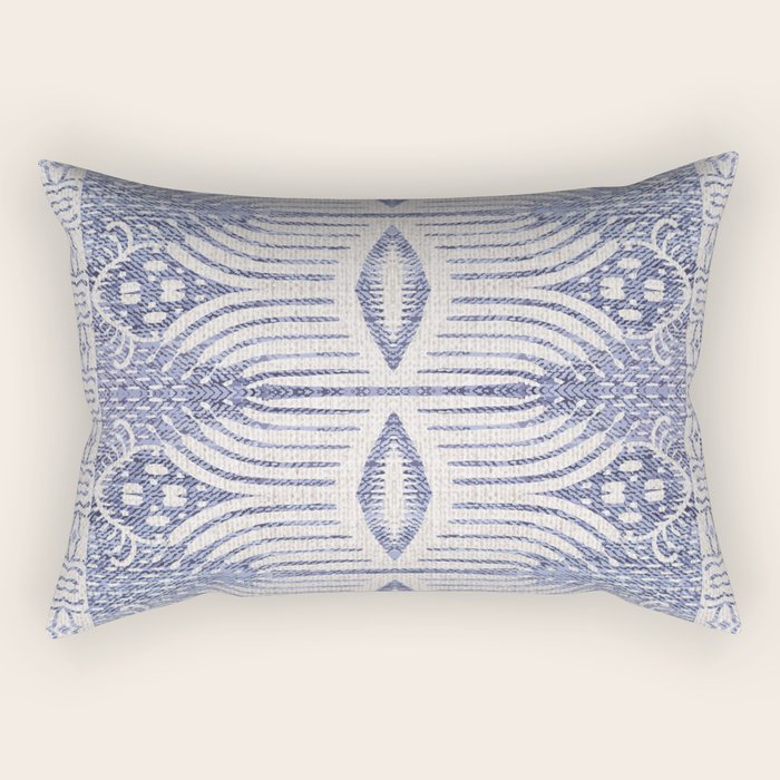 FRENCH LINEN TRIBAL IKAT Rectangular Pillow Gallery Image 2