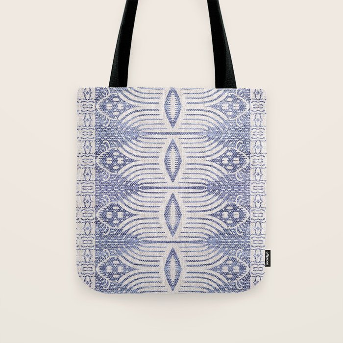FRENCH LINEN TRIBAL IKAT Tote Bag Gallery Image 1