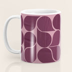 Elegant Burgundy Teardrop Pattern on Mauve Coffee Mug Gallery Image 3