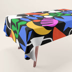 Colorful abstract organic shape art pattern  Tablecloth Gallery Image 1
