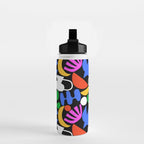 Colorful abstract organic shape art pattern  Water Bottle Gallery Image 2