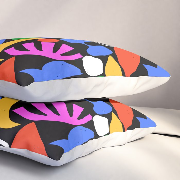 Colorful abstract organic shape art pattern  Pillow Sham Gallery Image 3