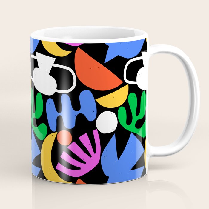 Colorful abstract organic shape art pattern  Coffee Mug Gallery Image 1