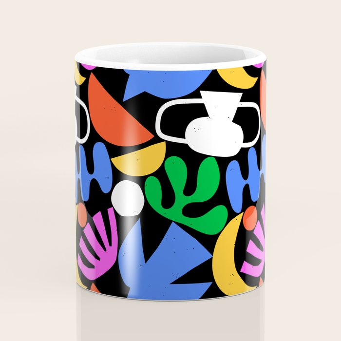 Colorful abstract organic shape art pattern  Coffee Mug Gallery Image 4