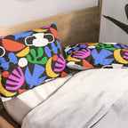 Colorful abstract organic shape art pattern  Pillow Sham Gallery Image 2