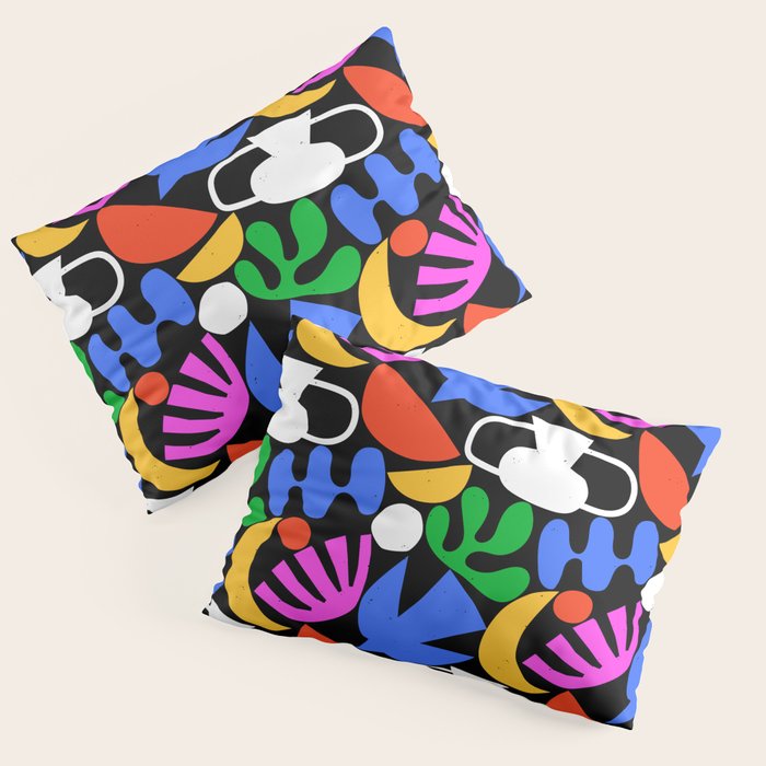 Colorful abstract organic shape art pattern  Pillow Sham Gallery Image 1