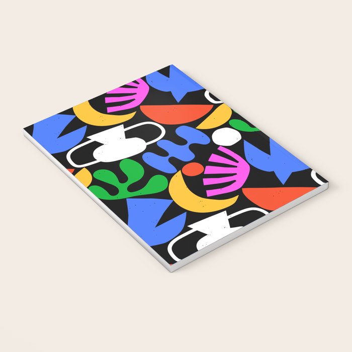 Colorful abstract organic shape art pattern  Notebook Gallery Image 3