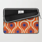 Mid Century Modern Atomic Drops Bright Retro Orange Blue Beige Pattern Laptop Sleeve Gallery Image 2