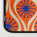 Mid Century Modern Atomic Drops Bright Retro Orange Blue Beige Pattern Laptop Sleeve Gallery Image 3