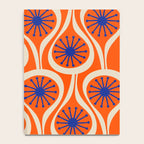 Mid Century Modern Atomic Drops Bright Retro Orange Blue Beige Pattern Notebook Gallery Image 4