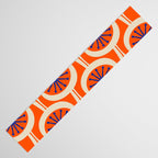 Mid Century Modern Atomic Drops Bright Retro Orange Blue Beige Pattern Table Runner Gallery Image 3