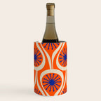 Mid Century Modern Atomic Drops Bright Retro Orange Blue Beige Pattern Wine Chiller Gallery Image 2