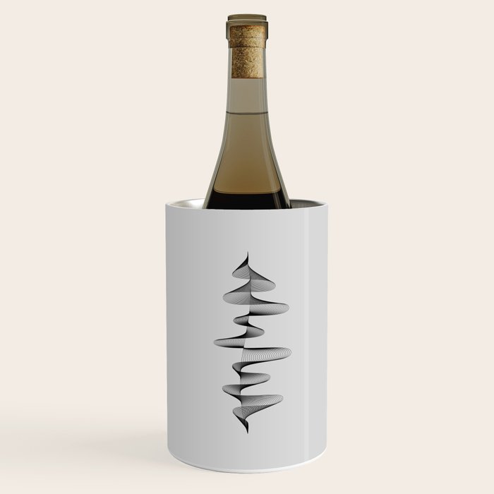 Abstract 80s Soundwave Art Music Audio black and white Musical design home wall bedroom decor Art Pr Wine Chiller Gallery Image 1