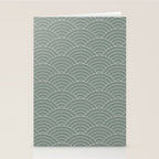 Waves (Linen Green) Stationery Card Gallery Image 2
