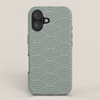 Waves (Linen Green) iPhone Case Gallery Image 1