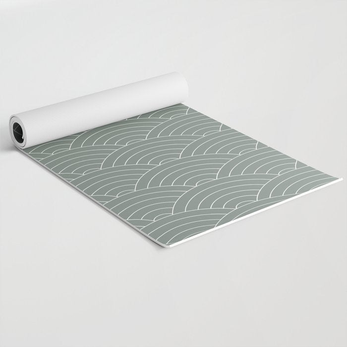 Waves (Linen Green) Yoga Mat Gallery Image 2