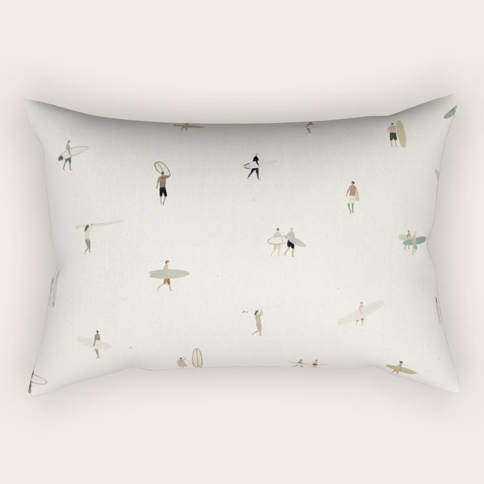 Tiny Surfers Rectangular Pillow Gallery Image 2