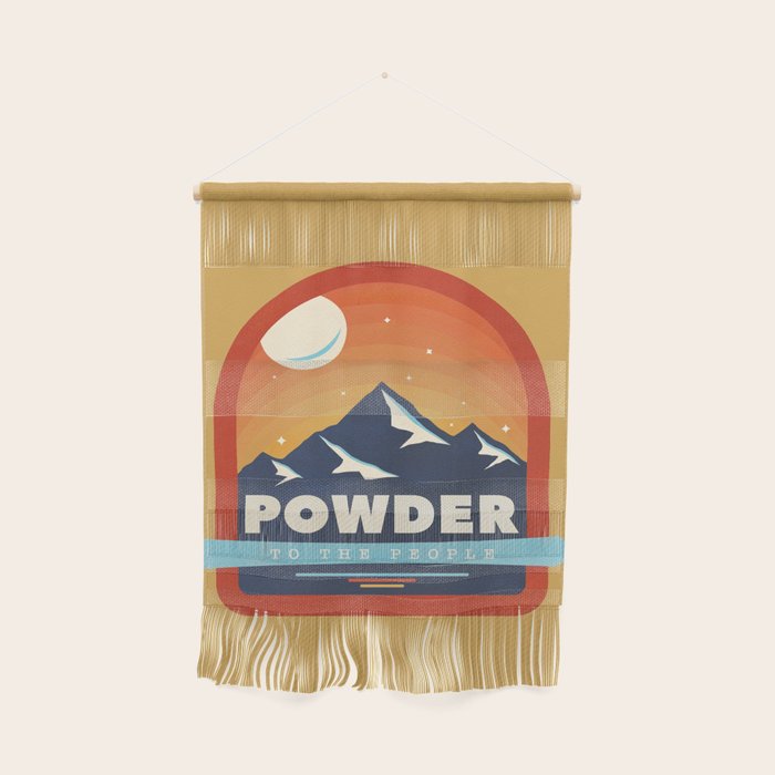 Powder To The People - Ski Badge Wall Hanging Gallery Image 1