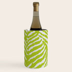 Lime Zest Zebra Pattern Wine Chiller Gallery Image 1