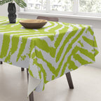 Lime Zest Zebra Pattern Tablecloth Gallery Image 3