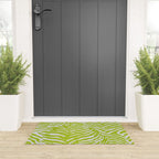 Lime Zest Zebra Pattern Welcome Mat Gallery Image 3