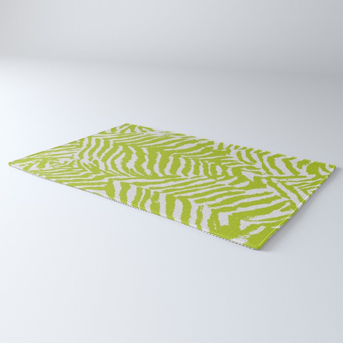 Lime Zest Zebra Pattern Rug Gallery Image 3