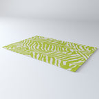 Lime Zest Zebra Pattern Rug Gallery Image 3