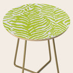 Lime Zest Zebra Pattern Side Table Gallery Image 2