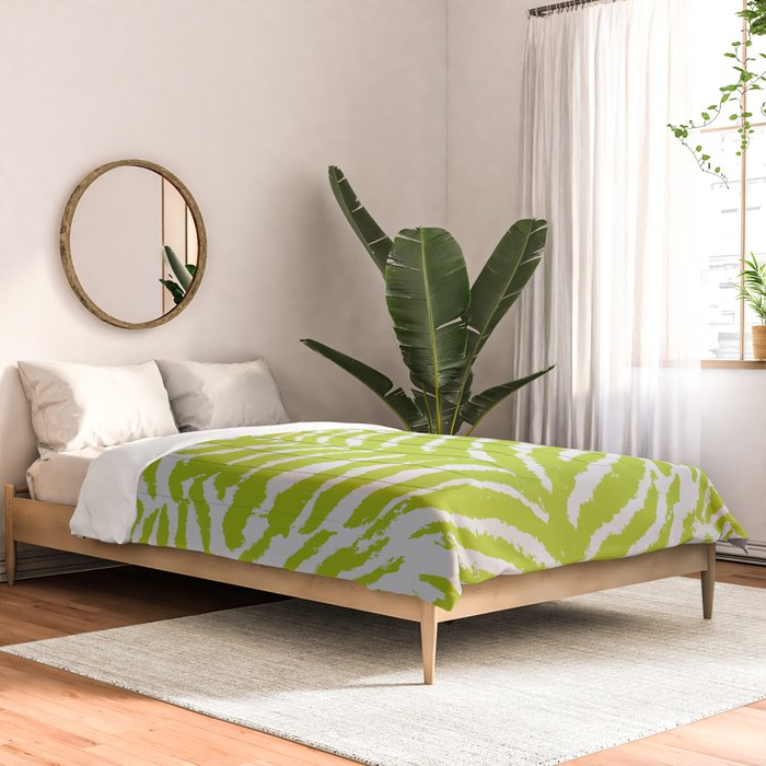 Lime Zest Zebra Pattern Comforter Gallery Image 2