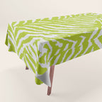 Lime Zest Zebra Pattern Tablecloth Gallery Image 1