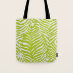 Lime Zest Zebra Pattern Tote Bag Gallery Image 1