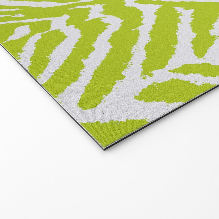 Lime Zest Zebra Pattern Welcome Mat Gallery Image 2