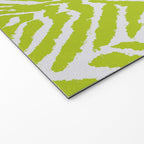Lime Zest Zebra Pattern Welcome Mat Gallery Image 2