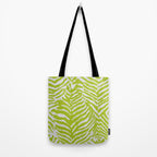 Lime Zest Zebra Pattern Tote Bag Gallery Image 2