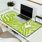 Lime Zest Zebra Pattern Desk Mat Gallery Image 2
