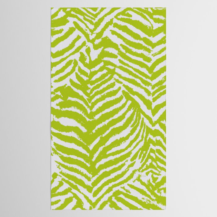 Lime Zest Zebra Pattern Tablecloth Gallery Image 2