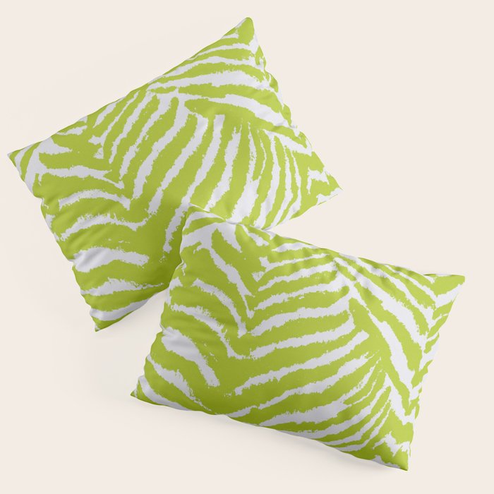 Lime Zest Zebra Pattern Pillow Sham Gallery Image 3