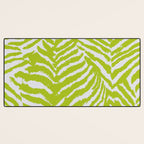 Lime Zest Zebra Pattern Desk Mat Gallery Image 3