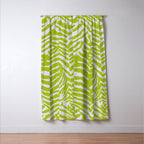 Lime Zest Zebra Pattern Window Curtain Gallery Image 3