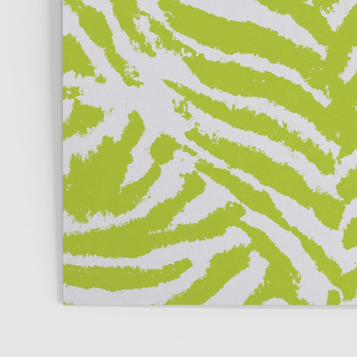 Lime Zest Zebra Pattern Poster Gallery Image 3