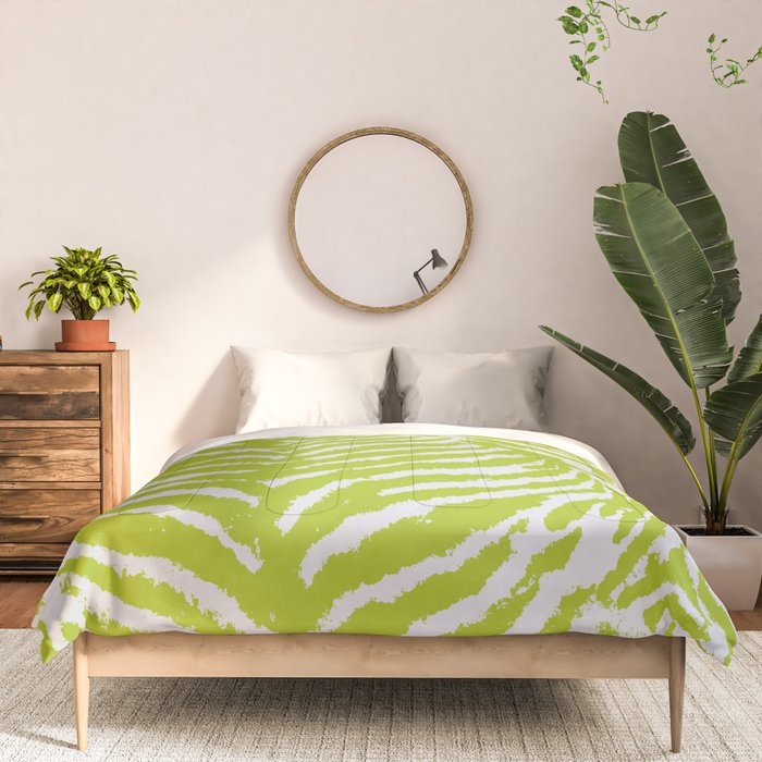 Lime Zest Zebra Pattern Comforter Gallery Image 3